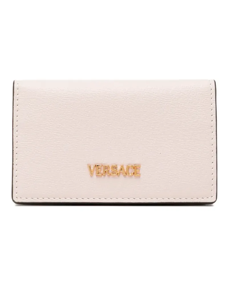 Versace logo-lettering leather wallet - Rosa Rosa