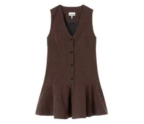 Kleid mit Polka Dots - Braun