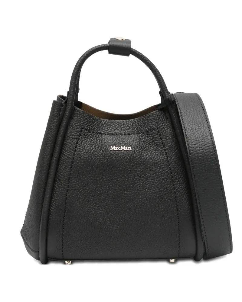 Max Mara XS Marines leather tote bag - Schwarz Schwarz