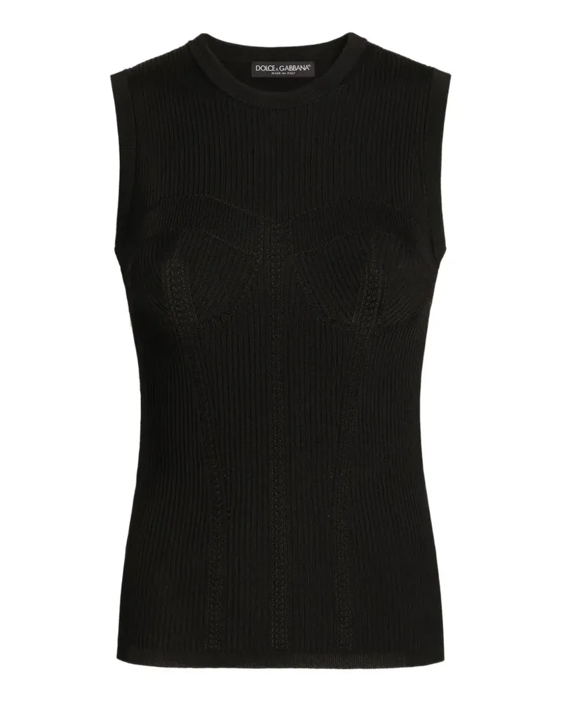 Dolce & Gabbana Gestricktes Oberteil - Schwarz Schwarz