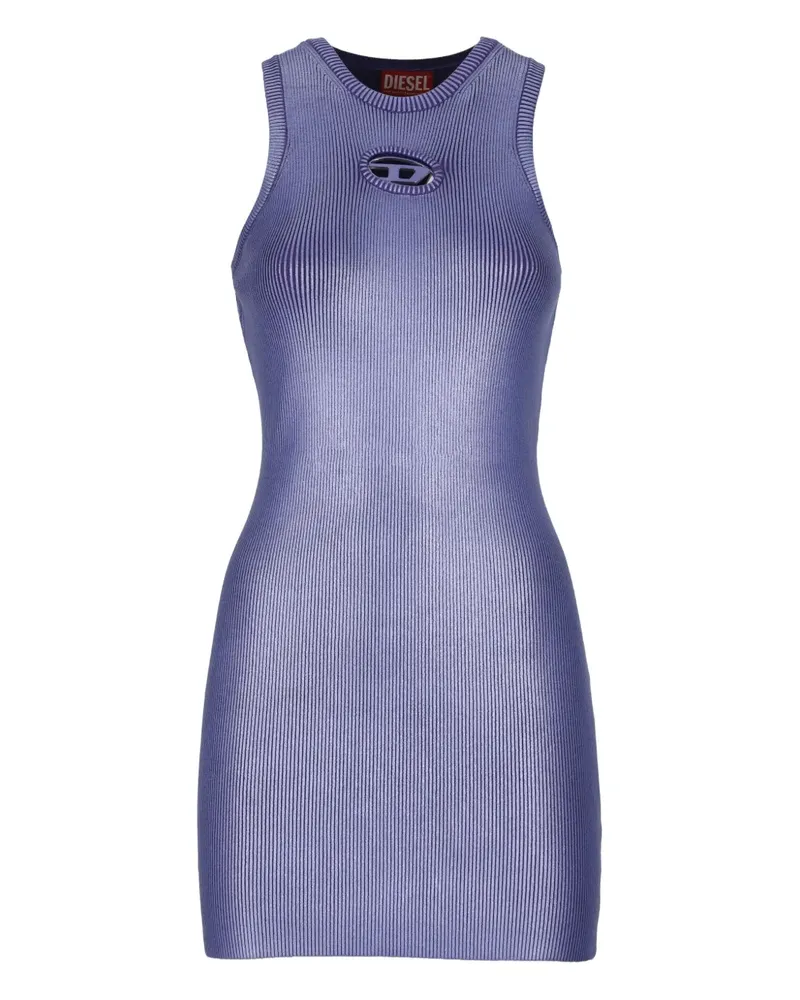Diesel Geripptes Caddix Minikleid mit Cut-Out - Violett Violett