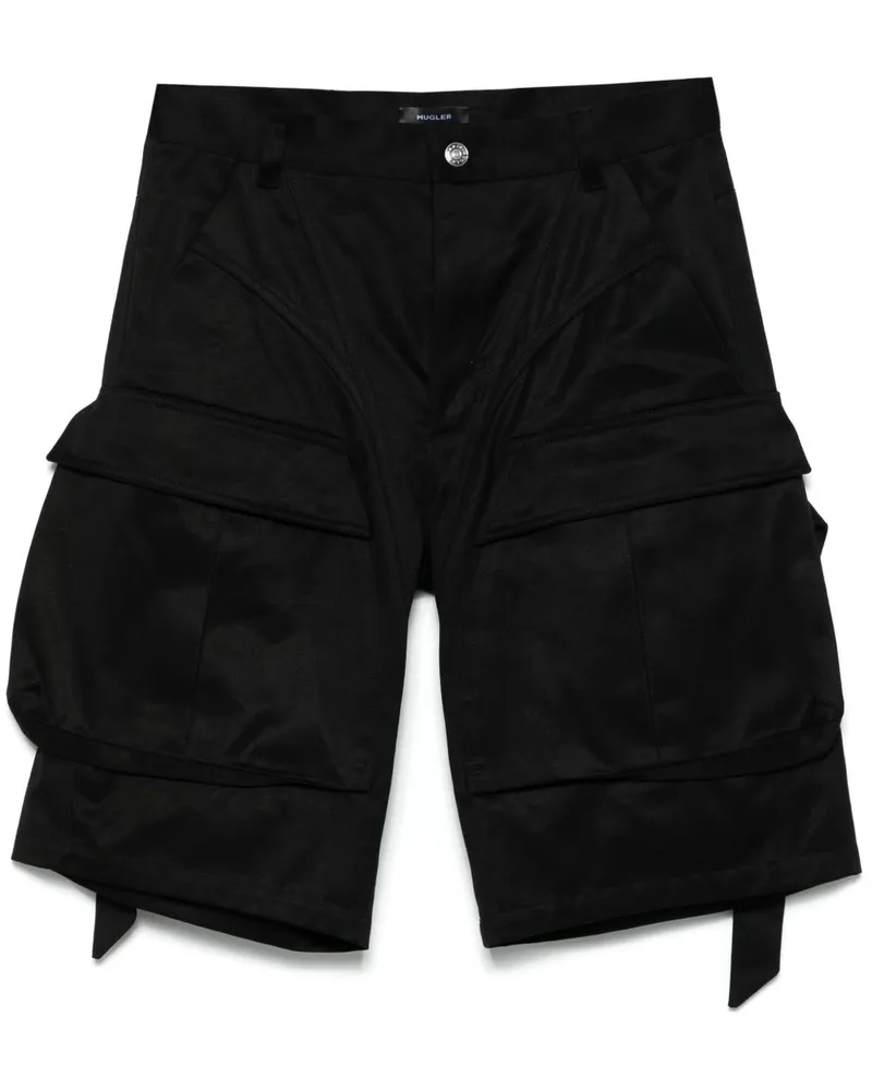 Thierry Mugler Klassische Cargo-Shorts - Schwarz Schwarz