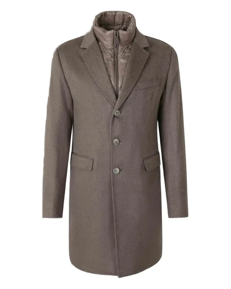 Herno Mantel im Layering-Look - Nude Nude