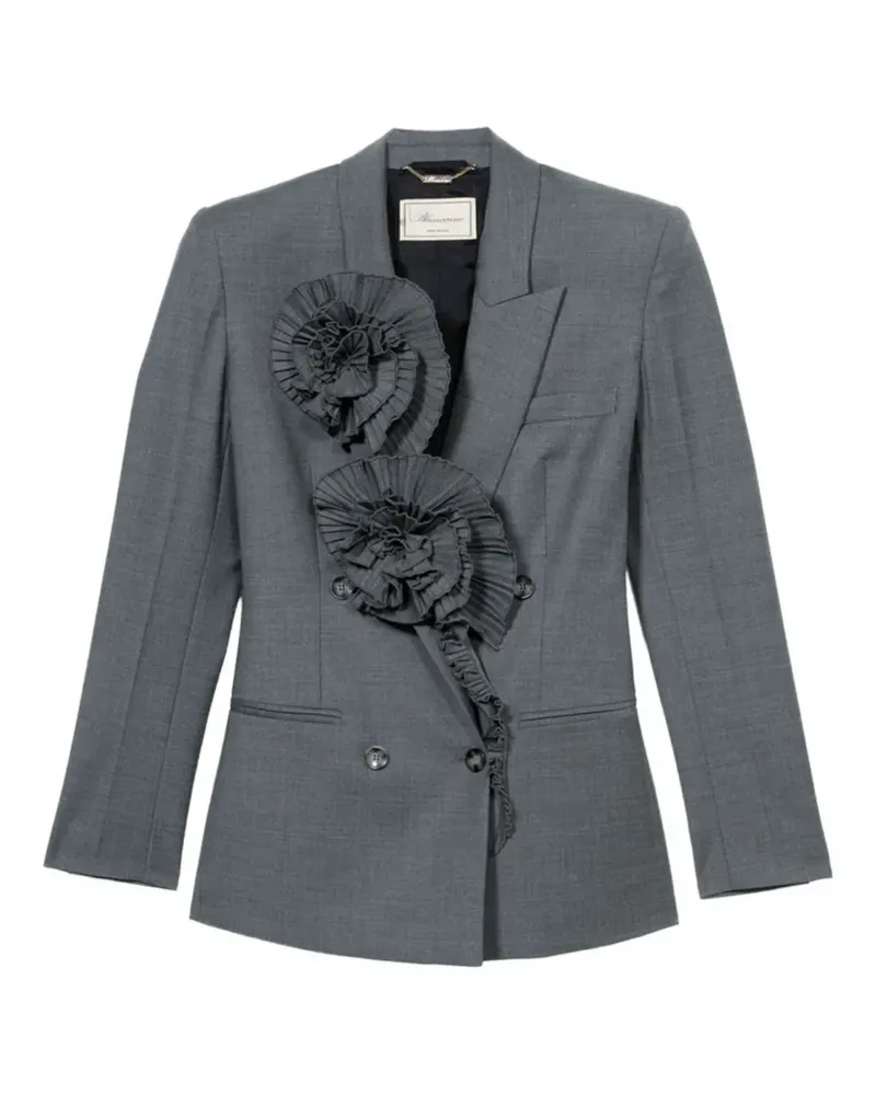 Blumarine Blazer mit Rosenverzierung - Grau Grau