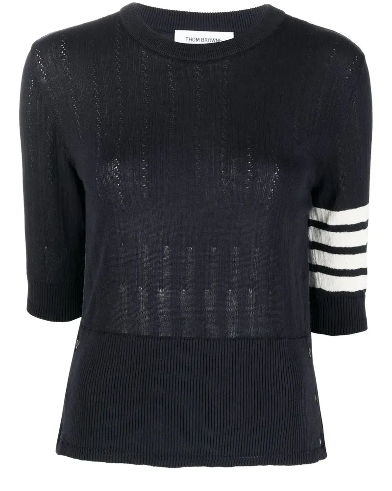 Thom Browne Top mit Streifen - Blau Blau