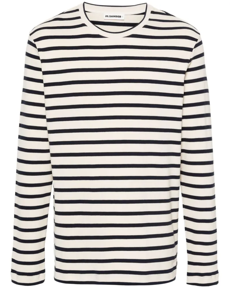 Jil Sander Gestreiftes Sweatshirt - Nude Nude