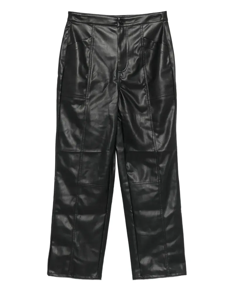 DKNY Hose aus Faux-Leder - Schwarz Schwarz