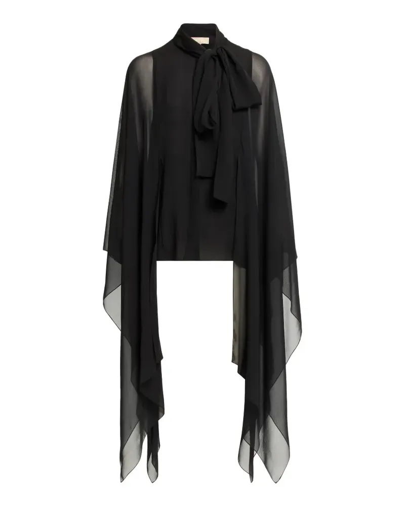 Elie Saab Hemd mit Schleifenkragen - Schwarz Schwarz