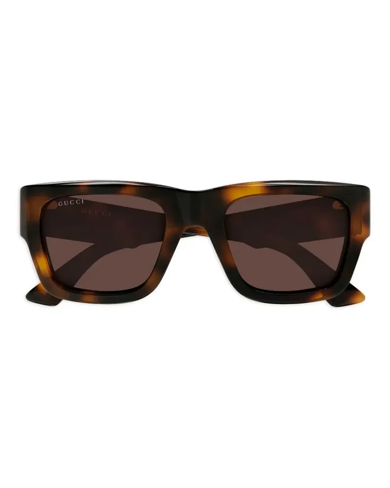 Gucci Sonnenbrille mit Logo - Braun Braun
