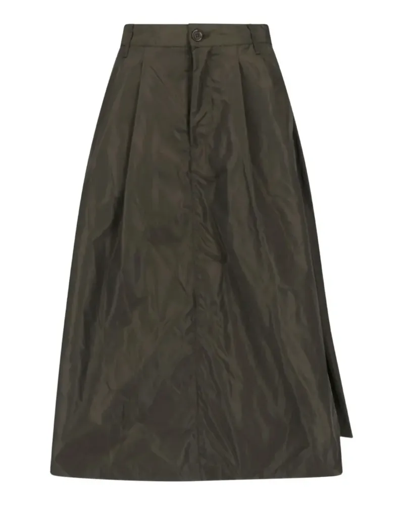 ASPESI pleated A-line midi skirt - Braun Braun