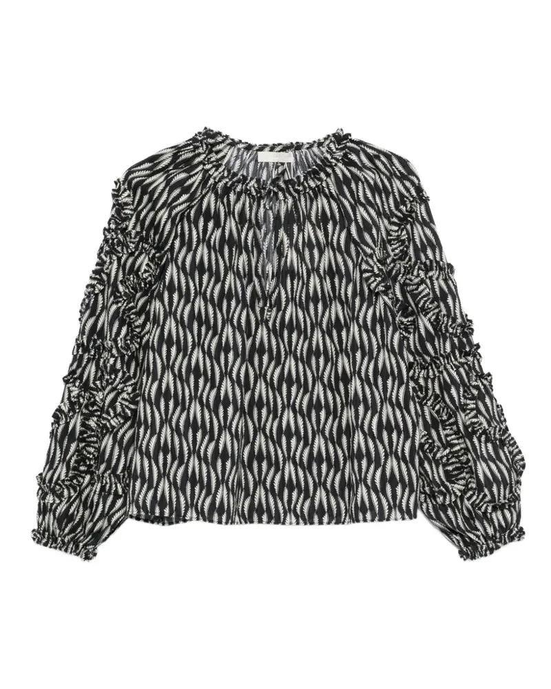 Ulla Johnson Azrou Bluse - Schwarz Schwarz