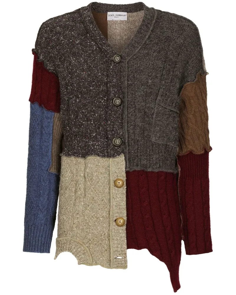 Dolce & Gabbana Cardigan in Distressed-Optik - Nude Nude
