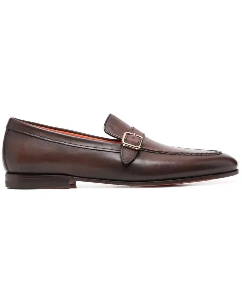 Santoni Loafer mit Schnallendetail - Braun Braun