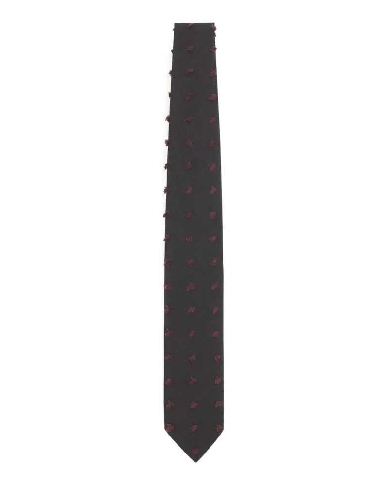 Lanvin Gewebte Krawatte mit Polka Dots - Schwarz Schwarz