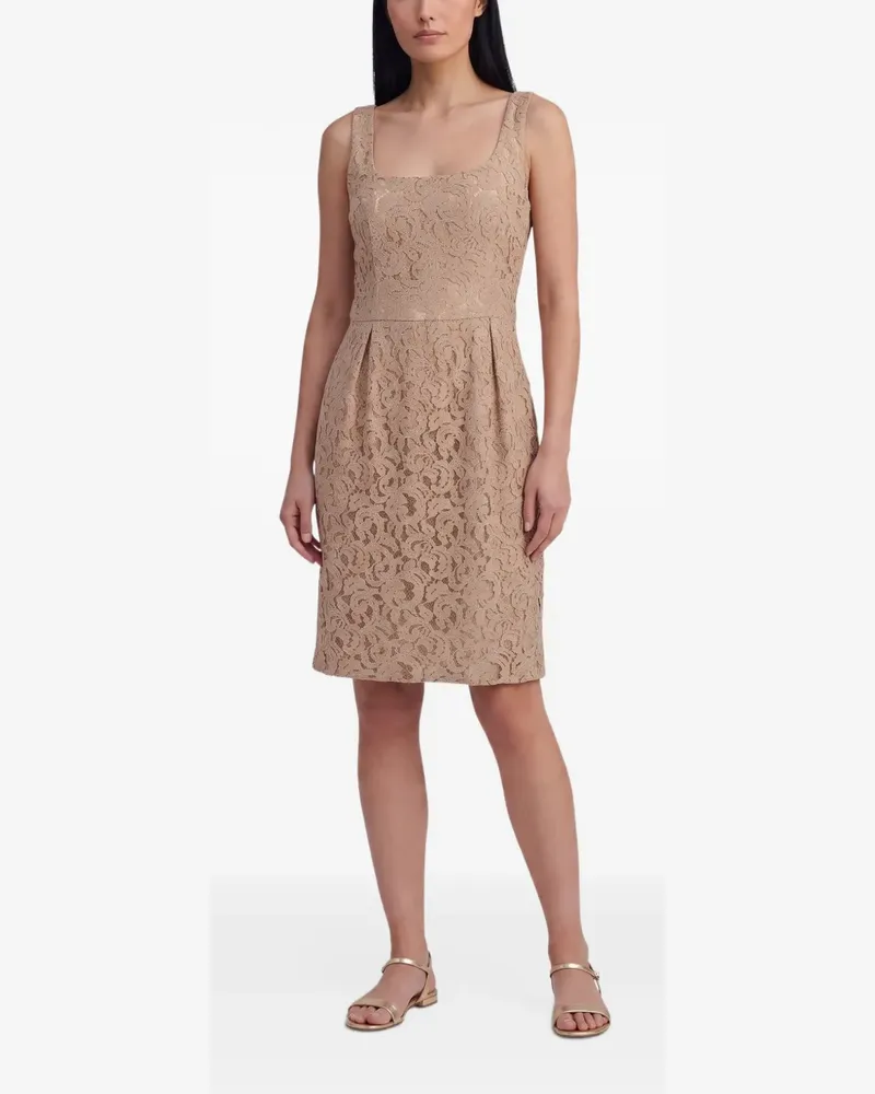 Moschino floral lace mini dress - Nude Nude