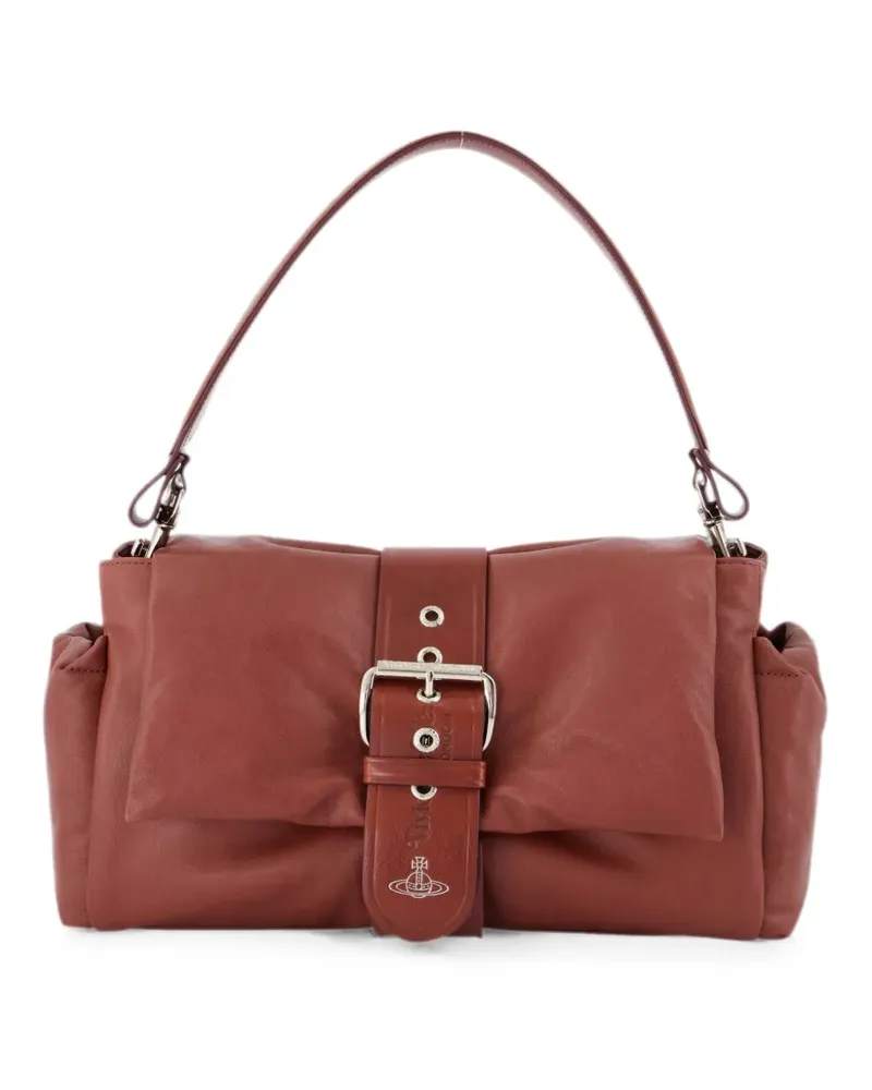 Vivienne Westwood Hazel Treasure leather shoulder bag - Braun Braun