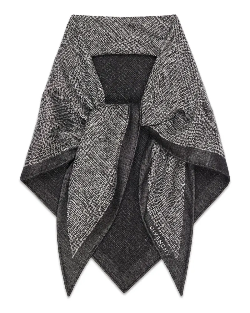 Givenchy Triangel-Stola aus Kaschmir, Seide und Wolle - Schwarz Schwarz