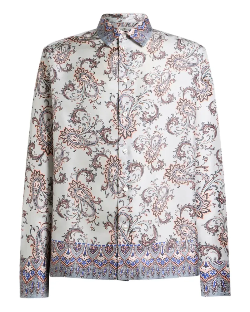 Etro Hemd mit Paisley-Print - Grau Grau