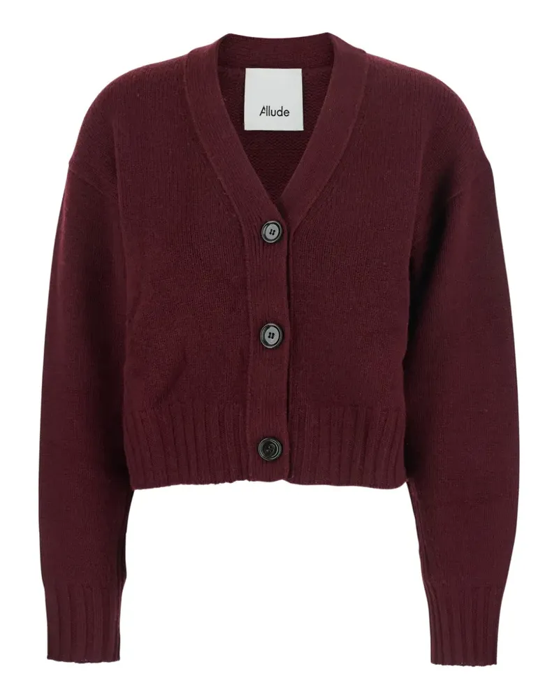 ALLUDE button V-neck cardigan - Rot Rot