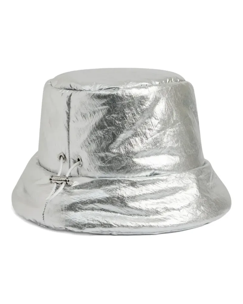 FUSALP Fischerhut mit Knitteroptik - Silber Silber