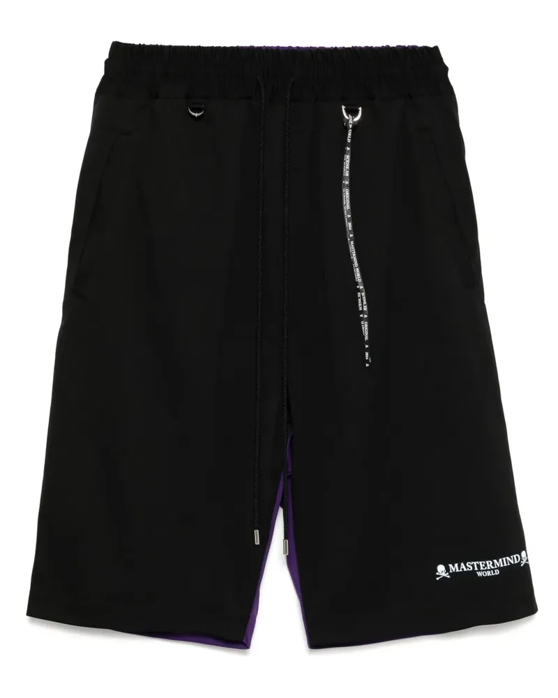 Mastermind World Shorts in Colour-Block-Optik - Schwarz Schwarz