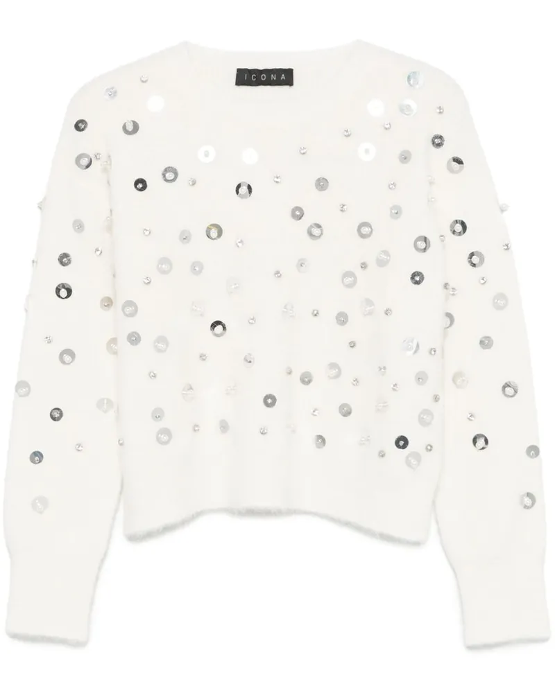 Kaos Pullover mit Pailletten - Nude Nude