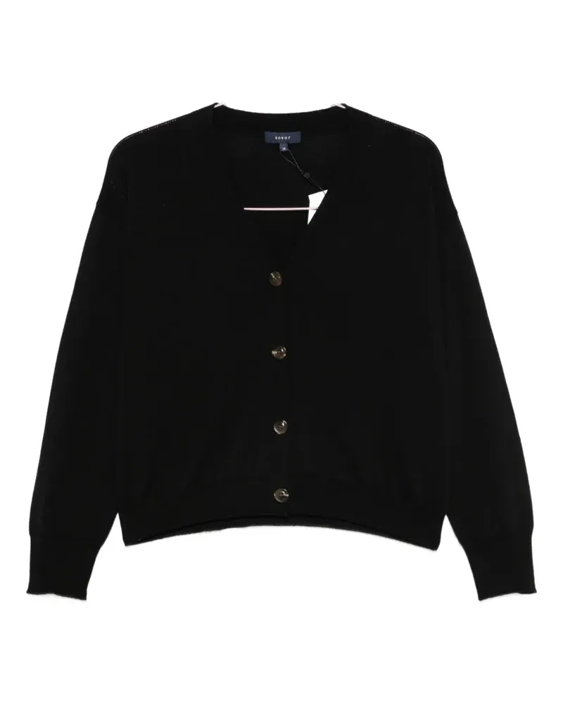 Soeur Idem V-neck button-fastening cardigan - Schwarz Schwarz