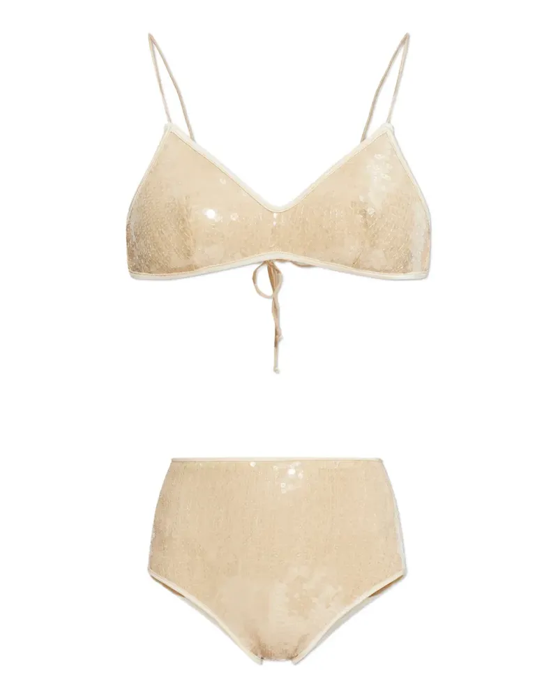 Oséree Bikini mit Pailletten - Nude Nude