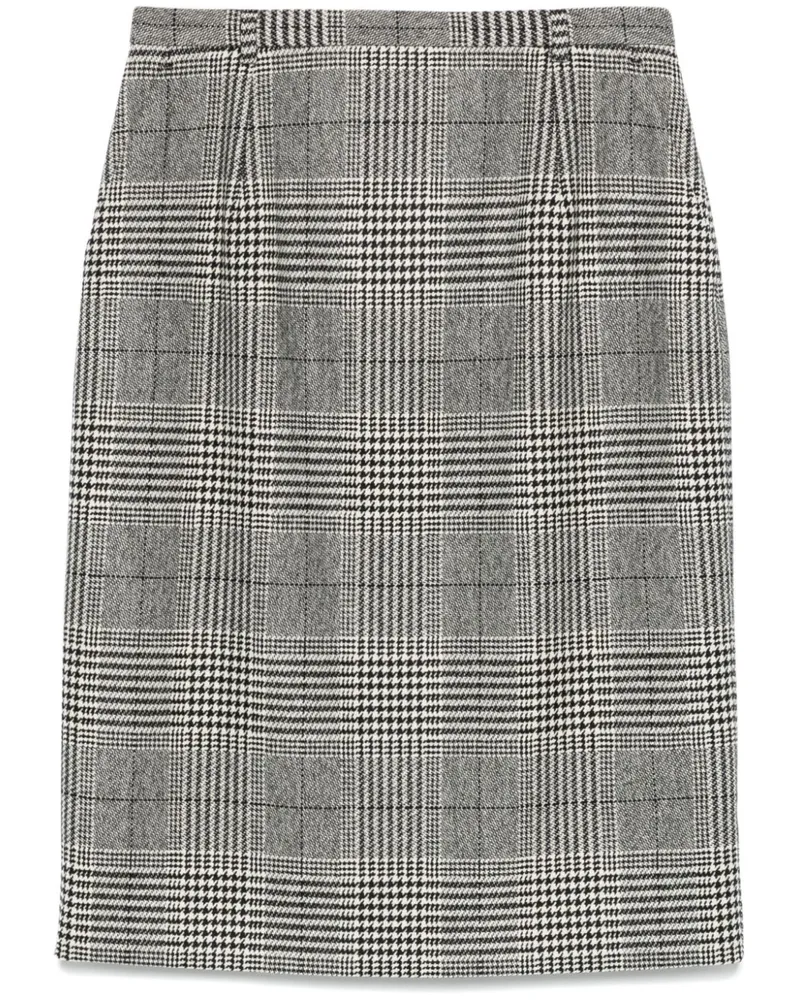 Dolce & Gabbana Karierter Glen Midirock - Schwarz Schwarz