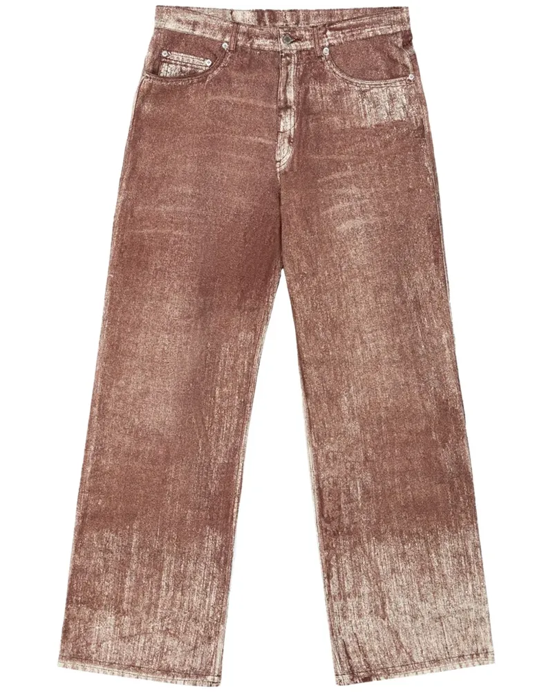 Camper Gerade Jeans im Distressed-Look - Rot Rot