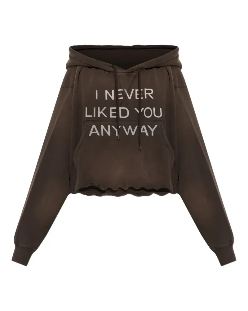 R13 cropped hoodie - Braun Braun