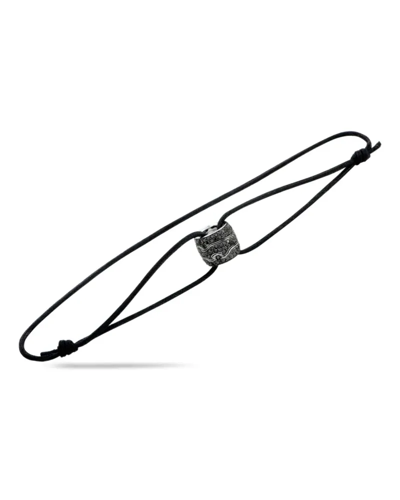 Georg Jensen 18kt Fusion Weißgoldarmband mit schwarzen Diamanten - Silber Silber