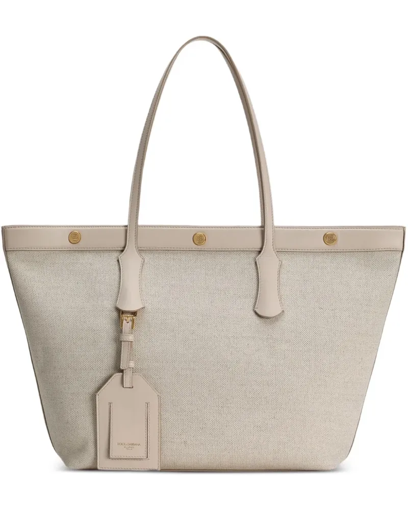 Dolce & Gabbana Schultertasche mit GG-Muster - Nude Nude