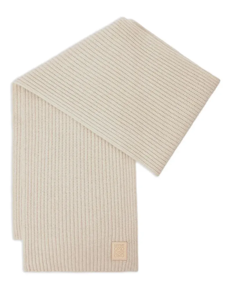 Loewe Schal mit Logo-Schild - Nude Nude