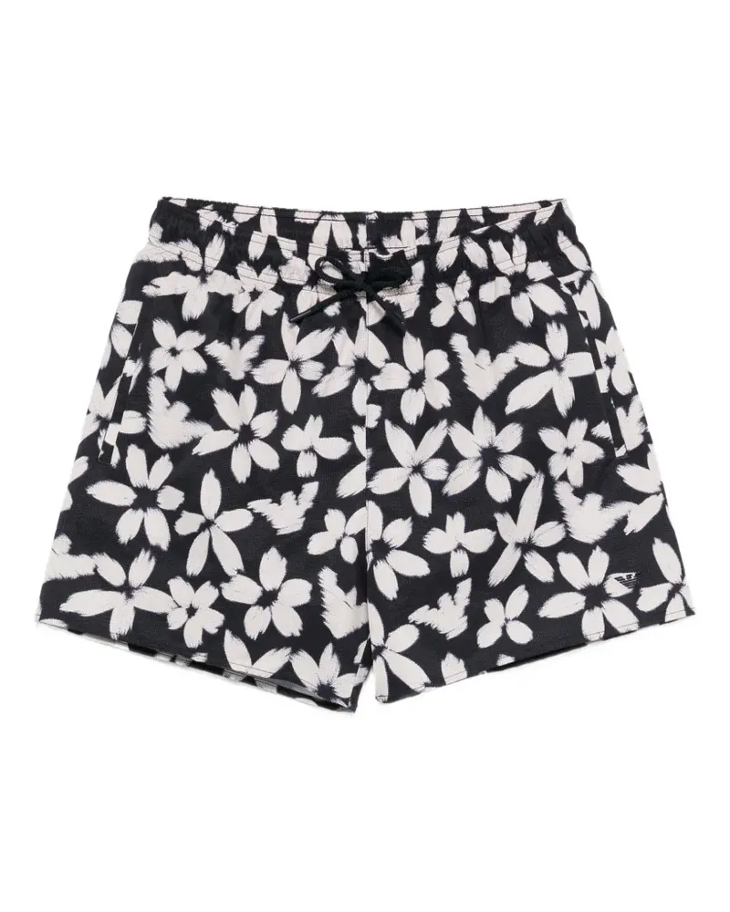 Emporio Armani floral-print swim shorts - Blau Blau