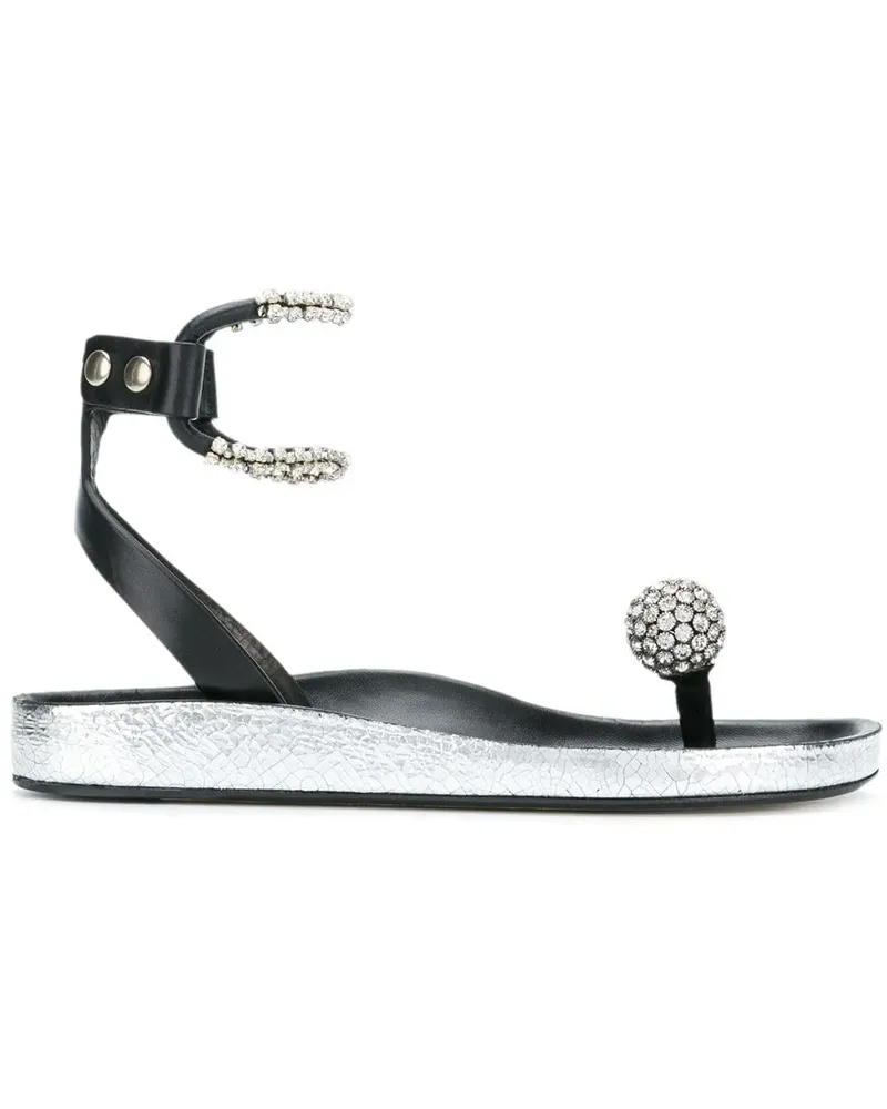 Isabel Marant Sandalen mit Knöchelriemen - Schwarz Schwarz