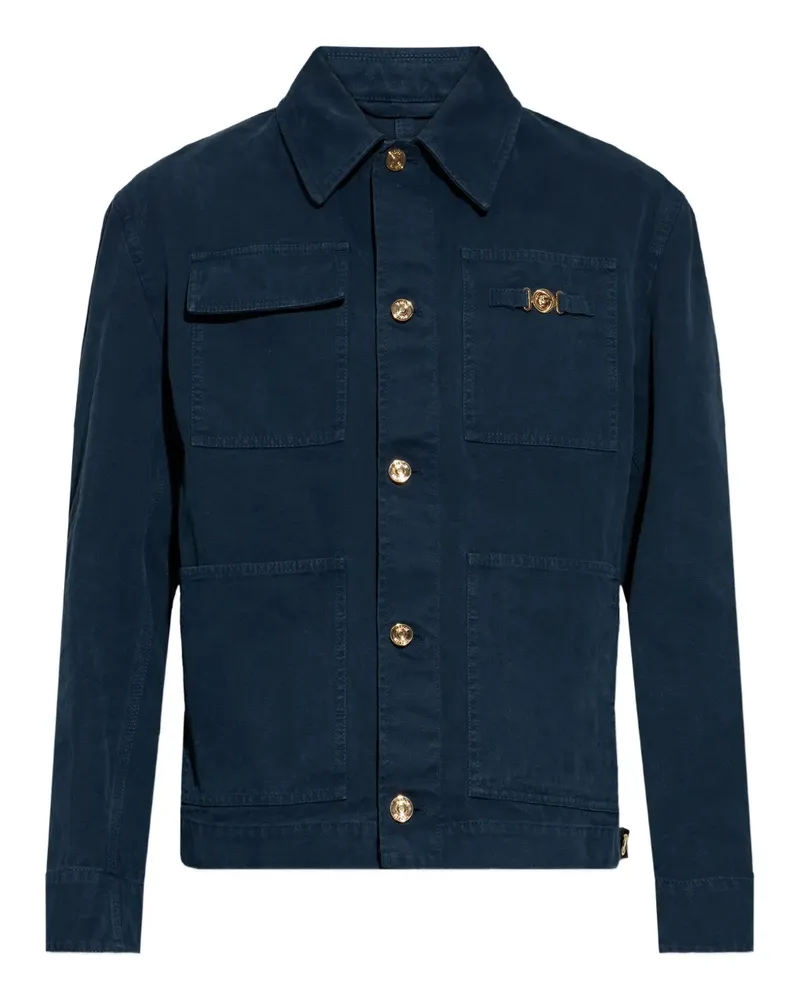 Versace buttoned patch pocket jacket - Blau Blau