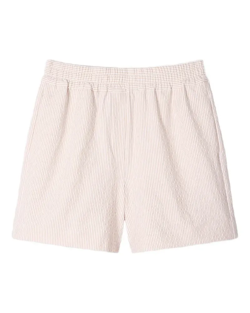 Paul Smith Gestreifte Shorts aus Seersucker - Nude Nude