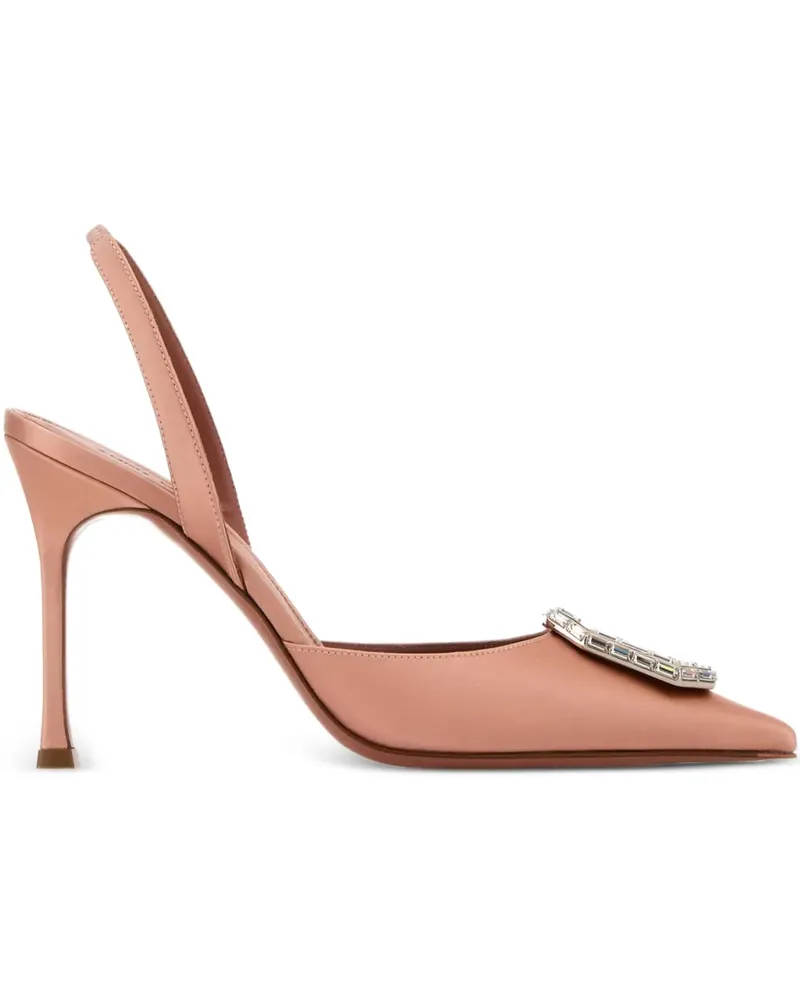 Amina Muaddi Verzierte Camelia Pumps 90mm - Rosa Rosa