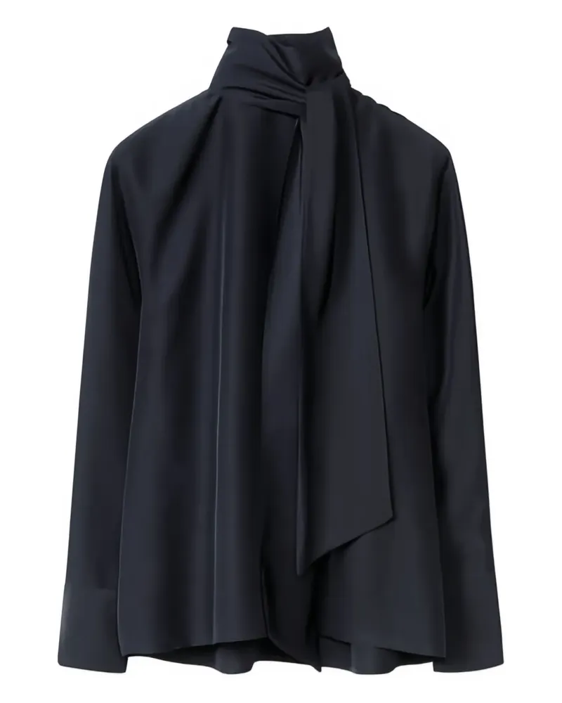 Fabiana Filippi tie-neck long-sleeve blouse - Blau Blau