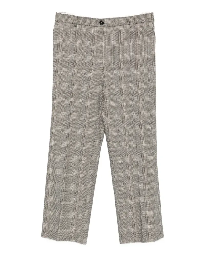 Patrizia Pepe Karierte Oversized-Hose - Grau Grau