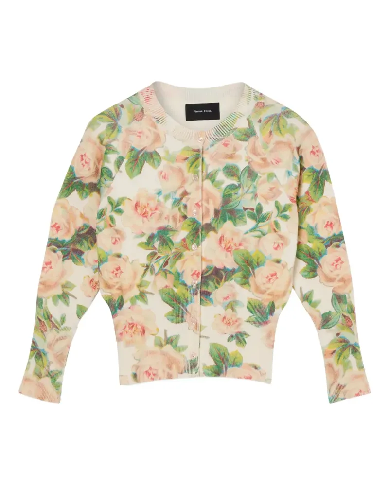 Simone Rocha Cardigan mit Print - Rosa Rosa