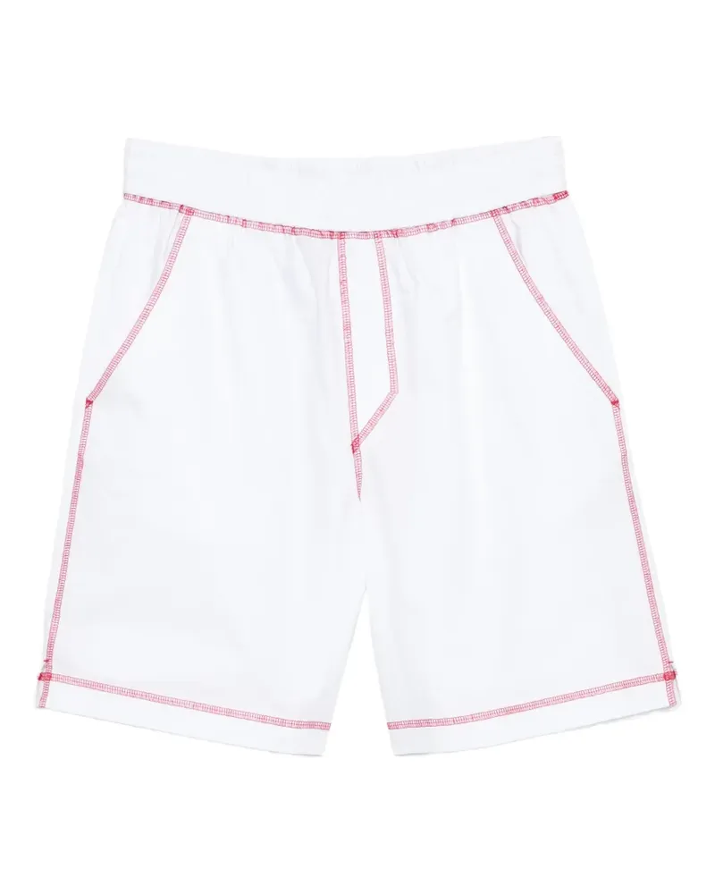 Fiorucci contrast-stitch shorts - Weiß Weiß