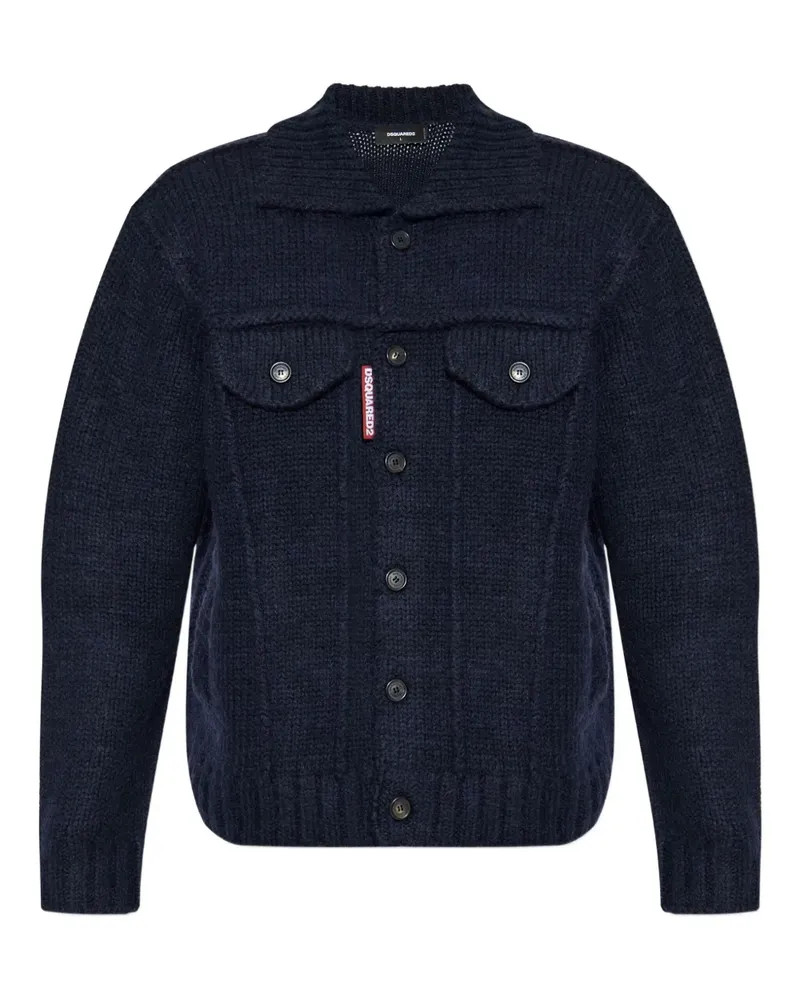 Dsquared2 Cardigan mit Logo - Blau Blau