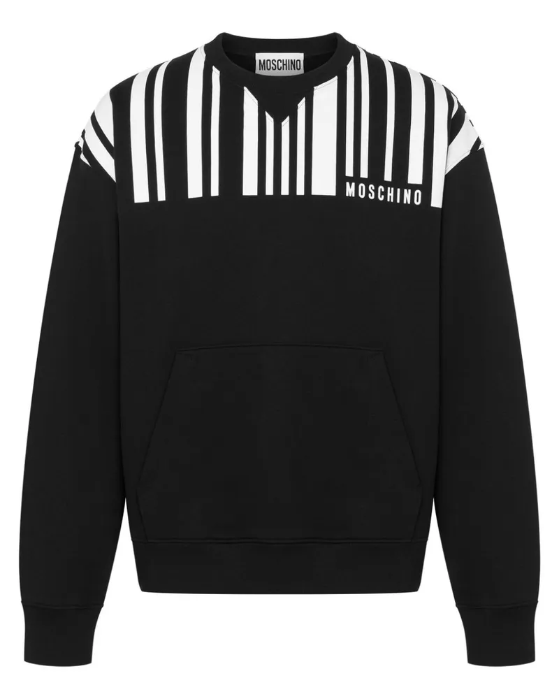 Moschino Sweatshirt mit Barcode-Print - Schwarz Schwarz