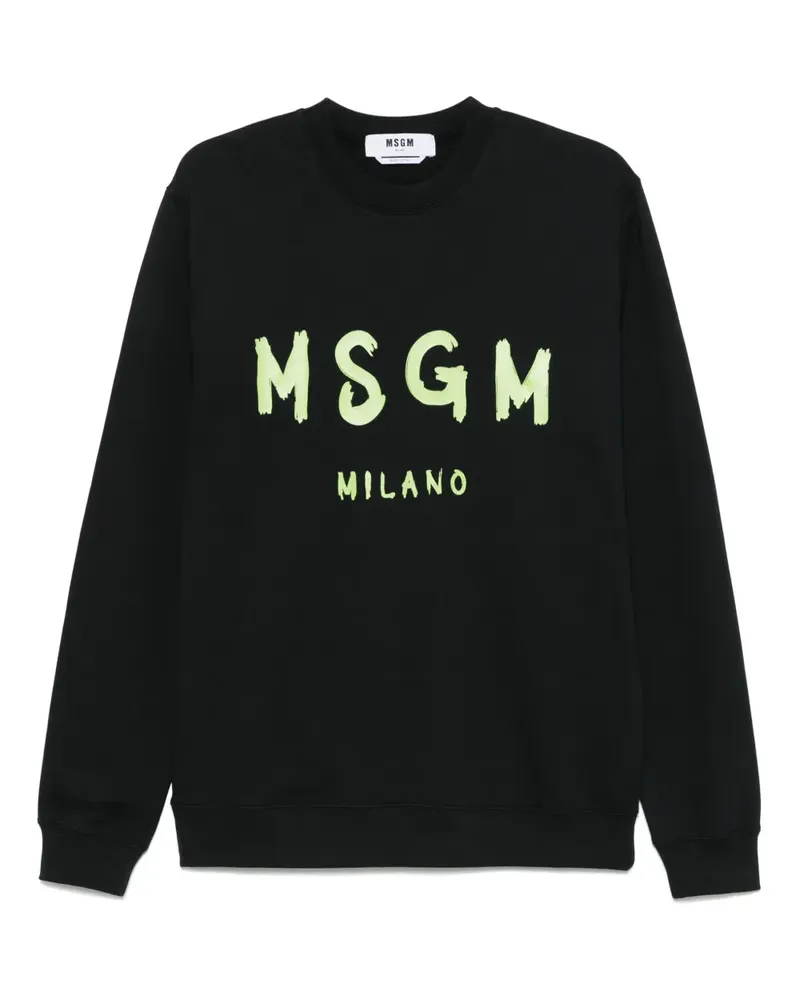 MSGM Sweatshirt mit Logo-Print - Schwarz Schwarz