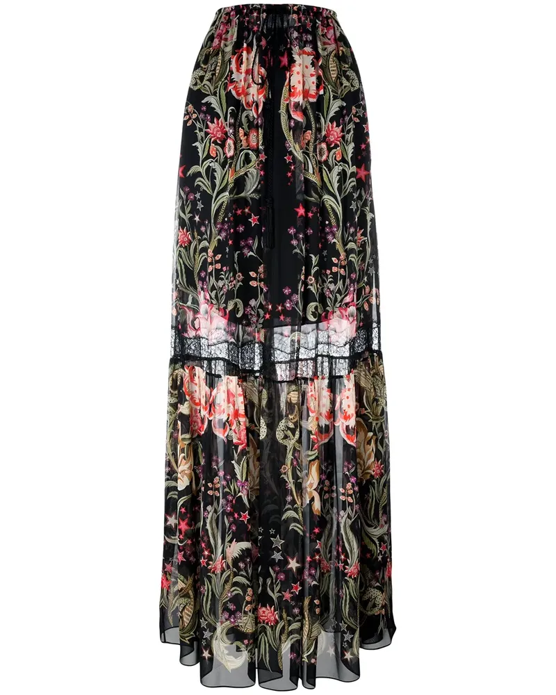 Roberto Cavalli Galaxy Garden' Maxirock aus Seide - Mehrfarbig Mehrfarbig