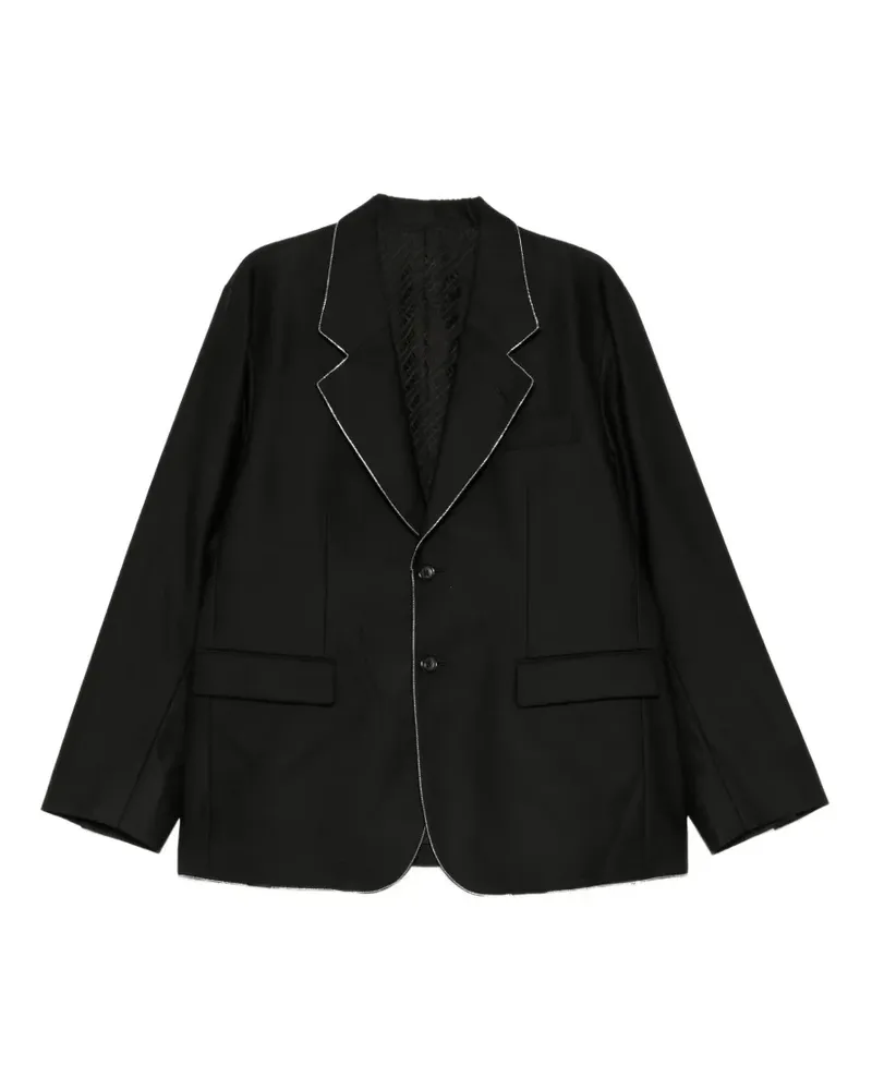 Mastermind World Jacke mit fallendem Revers - Schwarz Schwarz