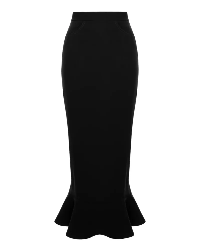 V:PM ATELIER Parlor Midirock mit Volants - Schwarz Schwarz