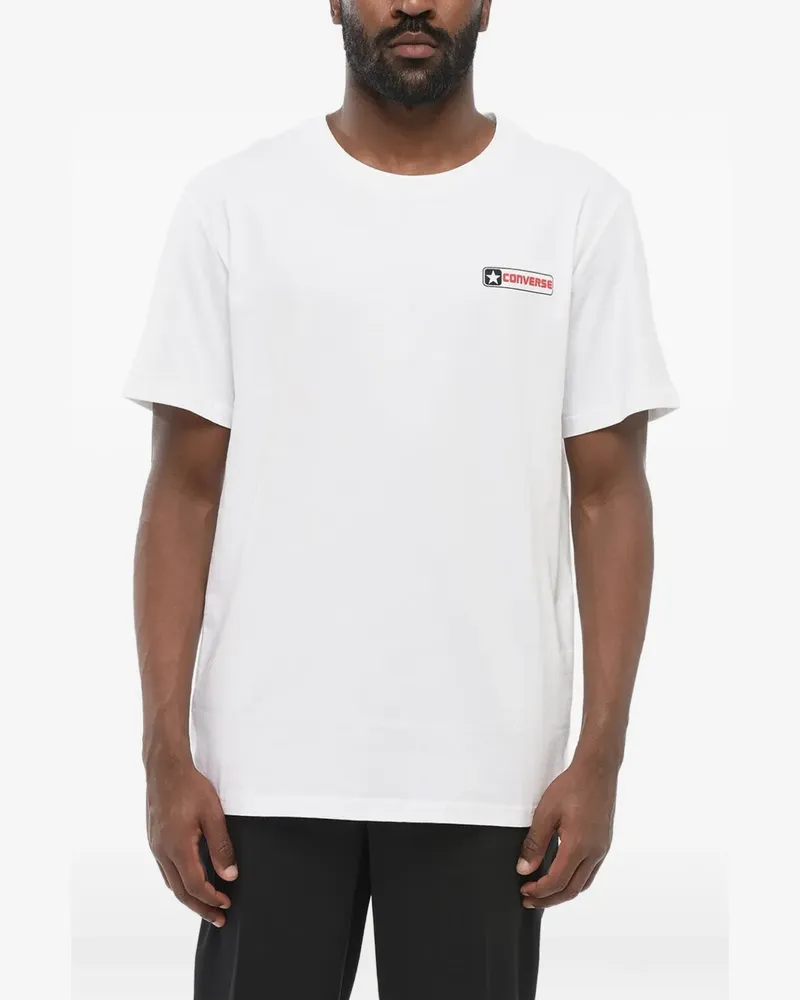 Converse T-Shirt mit Logo-Print - Weiß Weiß